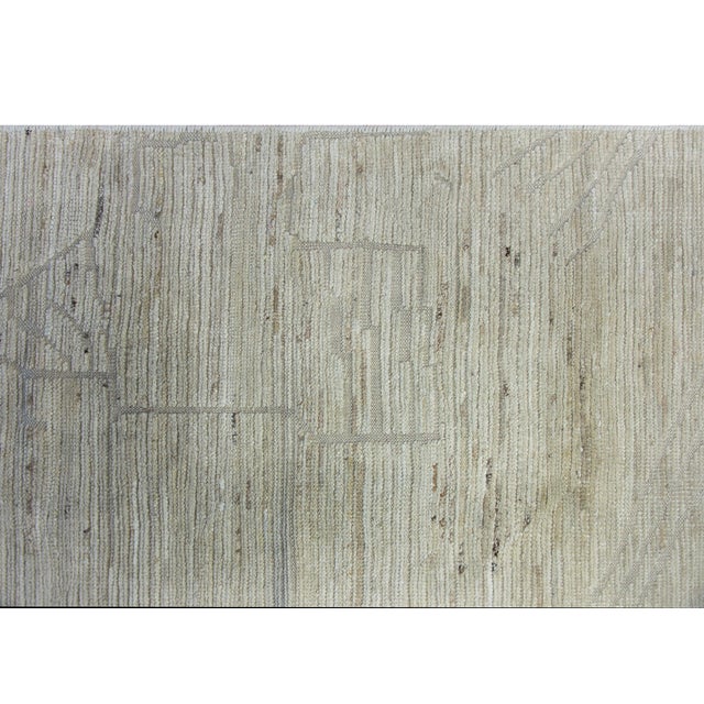 Cream Vintage Indian Runner For Sale - Image 8 of 13