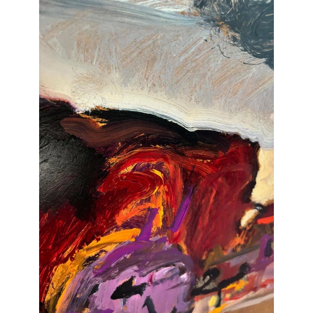 Jean Krillé, Landscape No. 89, Oil on Wood, 1988 For Sale - Image 7 of 10