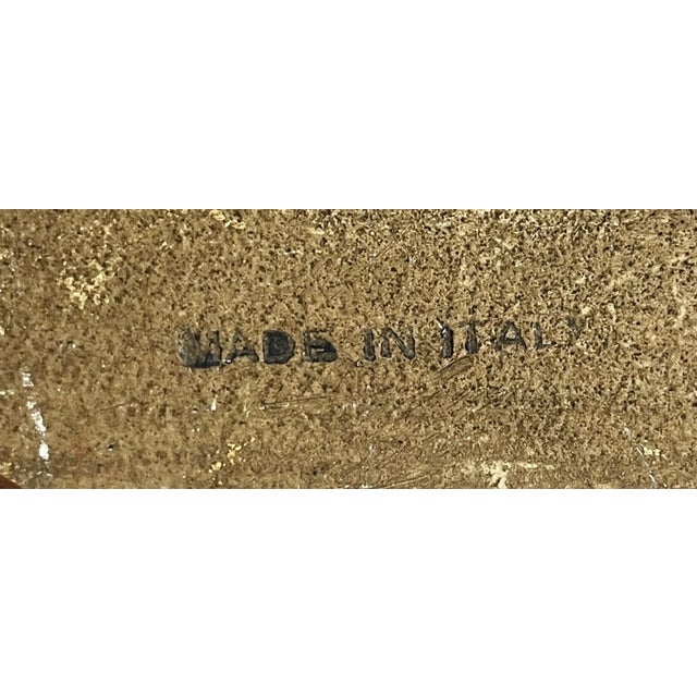 Vintage Ornate Century Italian Hand Carved Gilt Wooden Iron Wall Sconce Fixture For Sale - Image 9 of 15