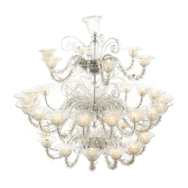 Venetian Murano Crystal Chandelier, 1970s For Sale - Image 10 of 10