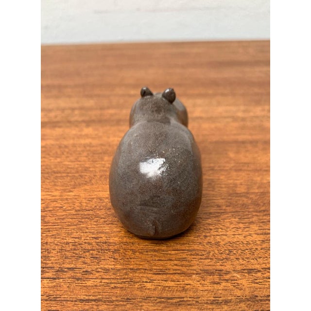 Mid-Century Ceramic Hippo Figurine, 1960s For Sale - Image 9 of 16