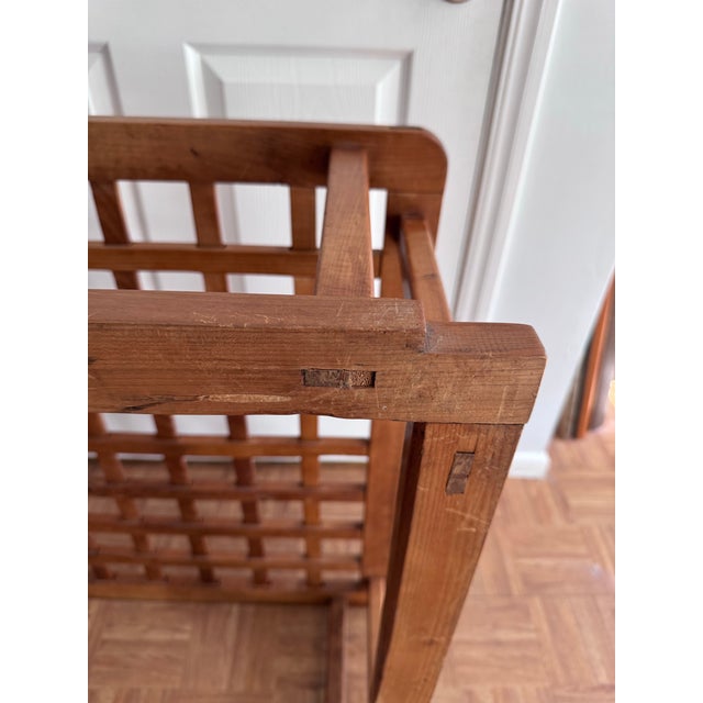 Vintage Japanese Kotatsu Frame, 1960s–70s Cedar Lattice Low Table For Sale - Image 9 of 11
