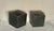 Mid-Century Modern Pair Vintage Martha Sturdy Resin Cube Charcoal Grey Vases For Sale - Image 3 of 12