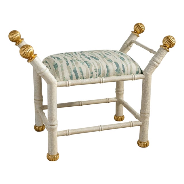Boca White Wildcrest Moss Bamboo Bench For Sale