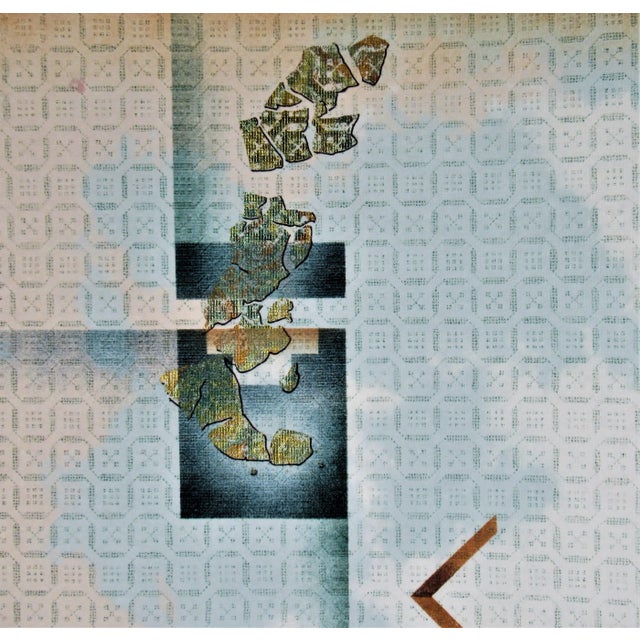 This artwork titled "Savared" 1991 is a color etching, with embossing and gold addition on handmade paper by noted artist...