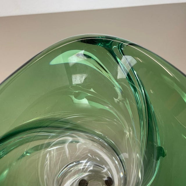 Crystal Wave Glass Vase from Val Saint Lambert, Belgium, 1960s For Sale - Image 14 of 18