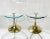 Mid-Century Modern 1970s Pair of Charles Hollis Jones "Bugle" Base Side Tables in Brass & Glass For Sale - Image 3 of 13