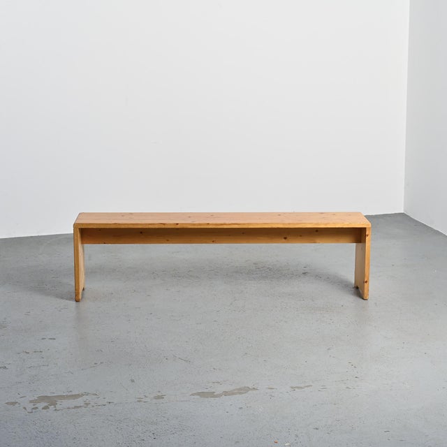 Mid-Century Modern Pine Bench from Les Arcs, France, 1969 For Sale - Image 3 of 11