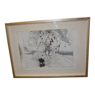 1970s David Freed Genesis - Cities of the Plain Framed Black & White Etching Signed Ltd Edition For Sale