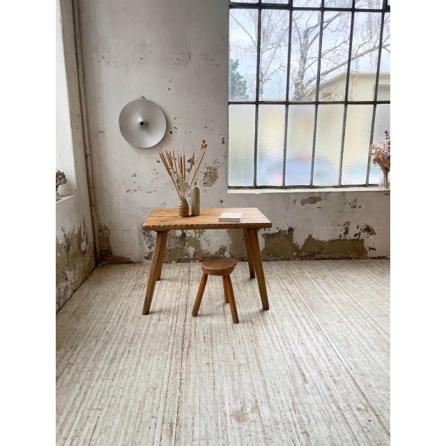 Vintage Brutalist Oak Table, 1950s For Sale - Image 11 of 18