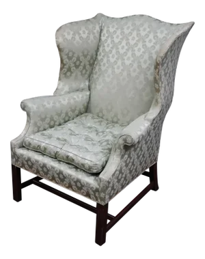 Antique Walnut Chippendale Wingback