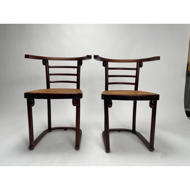 Wood Chair Mod. Bat attributed to Josef Hoffmann for Thonet, 1890s For Sale - Image 7 of 8