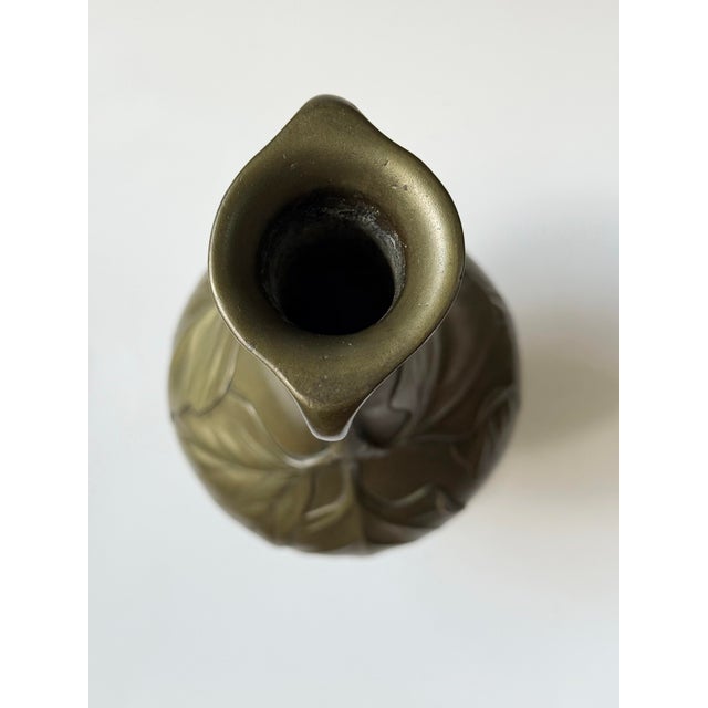 Bronze Antique Japanese Studio Bronze Art Nouveau Vase Meiji Period For Sale - Image 8 of 9