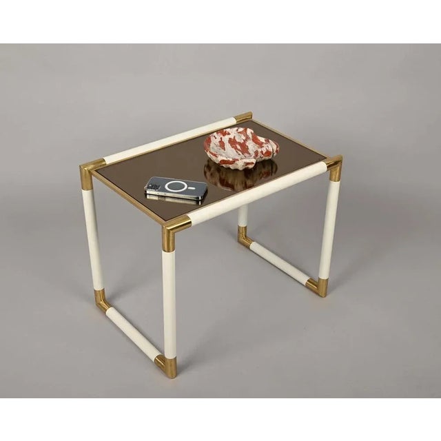 Italian Brass and Mirrored Glass Coffee Table by Tommaso Barbi, 1970s For Sale - Image 9 of 17