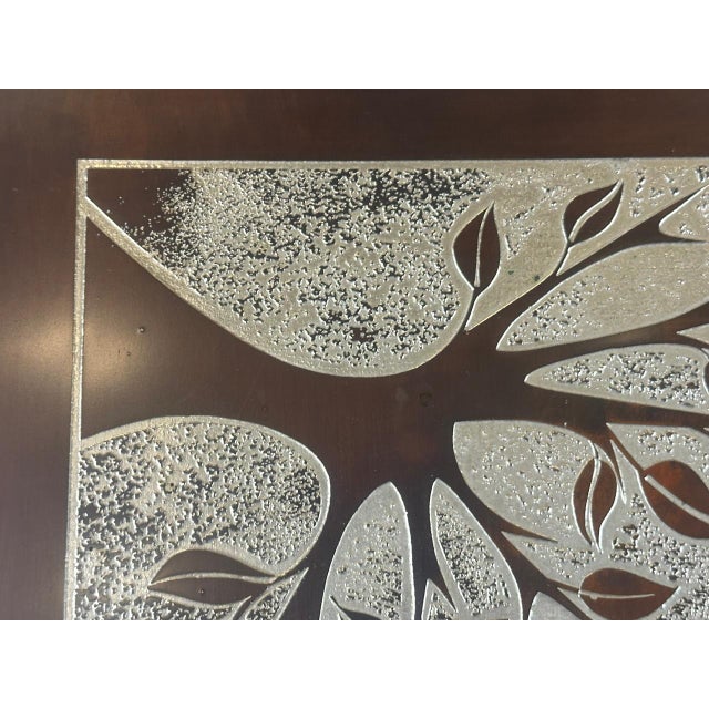 Mid-Century Modern Figurative Silver Engraved Panel, 1978 For Sale - Image 3 of 7