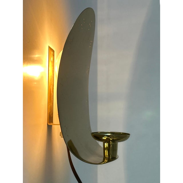 Mid-Century Brass Sconce with Candleholder from Boréns Borås, Sweden, 1970s For Sale - Image 17 of 18