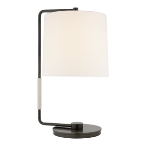 Barbara Barry by Visual Comfort Signature Swing Table Lamp in Bronze with Linen Shade