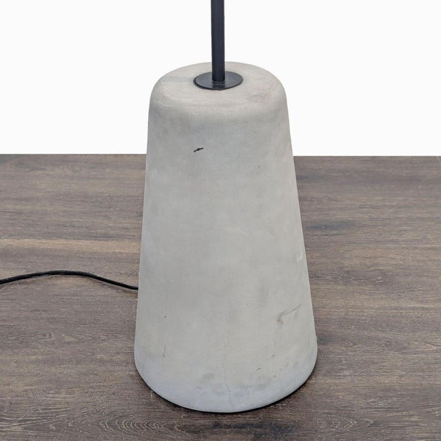 Black Eq3 Modern Black Floor Lamp With Concrete Base For Sale - Image 8 of 10