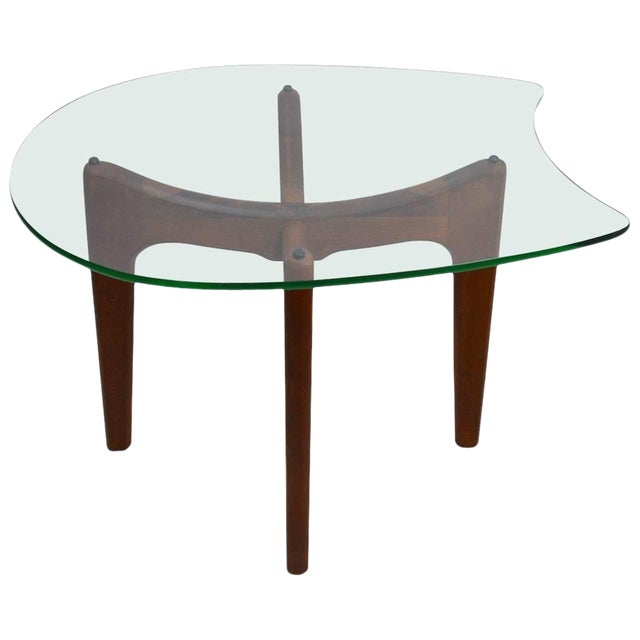 Glass Top End Table by Pearsall Chairish