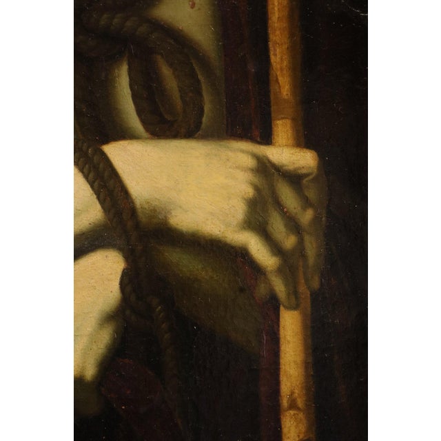 Andrea Solario follower of Ecce Homo Solario, Portrait Composition, 1600, Oil on Canvas For Sale - Image 10 of 16