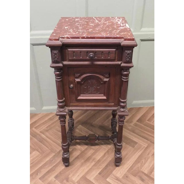 French Carved Night Table or Side Cupboard This is a very attractive piece of furniture from Brittany, the cabinet has a...
