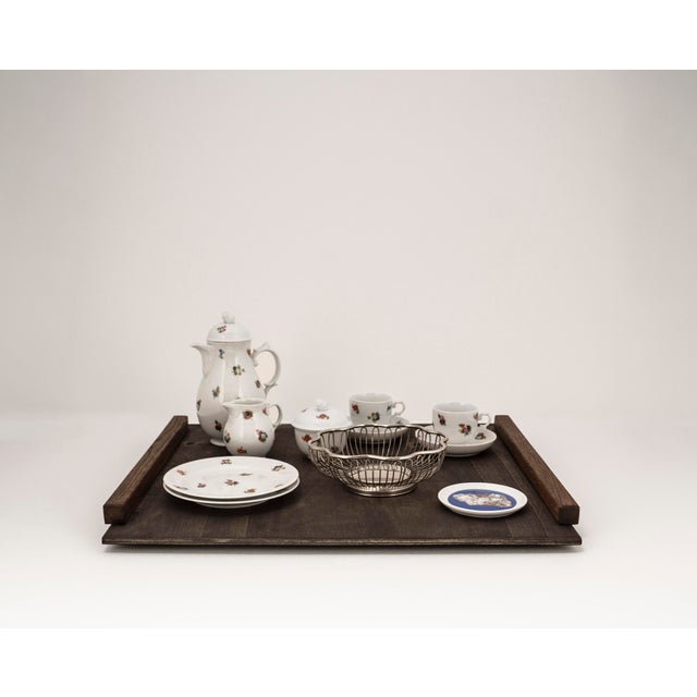 Biedermeier Tête-À-Tête for Two on Wooden Tray Streublume by Fürstenberg, 1950s, Set of 12 For Sale - Image 15 of 15