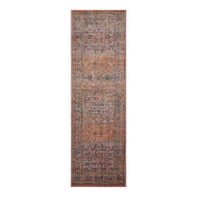 Jean Stoffer x Loloi Bradbury Sunset / Multi 2'-6" x 8'-0" Runner Rug For Sale