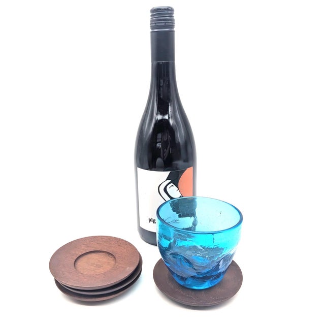 Coffee 1950s Jens H Quistgaard Wenge Wood Coasters, Set of 4 For Sale - Image 8 of 12