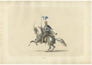 Festival Cavalcade The Waldmann Knight in Majestic Parade, 1855, Paper