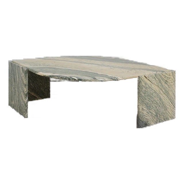 Mid 20th Century Eye-Shaped Marble Coffee Table For Sale