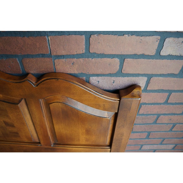 1990s Ethan Allen Country French Raised Panel Queen Headboard For Sale - Image 5 of 6