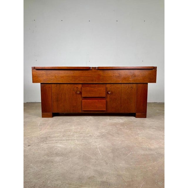 Brown Torbecchia Sideboard attributed to Giovanni Michelucci for Bernini, Italy, 1960s For Sale - Image 8 of 10