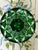 Mid-Century Modern Vintage 1960s West German Cut-to-Clear Emerald Crystal Vase - 3.25 LBS For Sale - Image 3 of 12