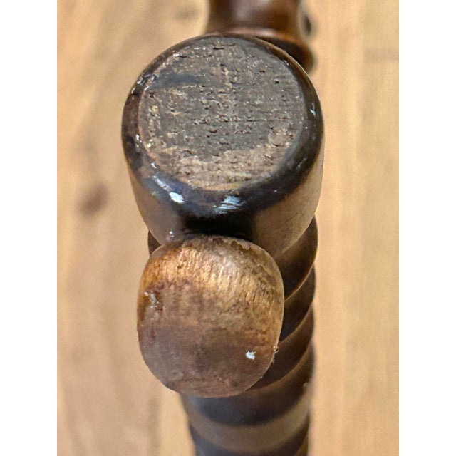 Late Victorian Spindle-Turned Walnut Blanket Rack / Towel Stand – All Wood, Bobbin Turned, C. 1890–1910 For Sale - Image 11 of 11