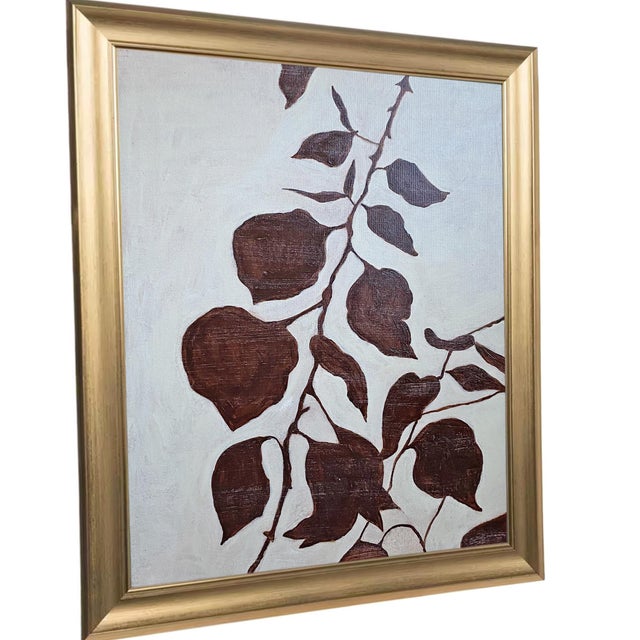 Original Botanical Abstract Painting, Hand Painted Acrylic on Board, Modern Floral Wall Art For Sale - Image 4 of 7