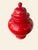 Red Ceramic Ginger Jar • Vintage Hollywood Regency Accent • 14" Tall For Sale - Image 4 of 7