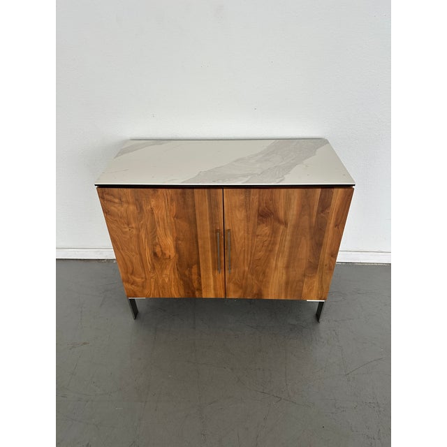 Brown Room and Board Kenwood Bar Cabinet For Sale - Image 8 of 9