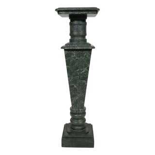 Column of Green Marble from the Alps, 1920s-1940s For Sale