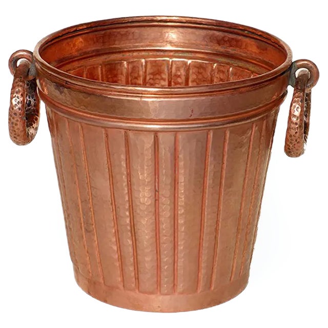 Mid-Century Italian Art Copper Wine Cooler by Egidio Casagrande, 1950s For Sale