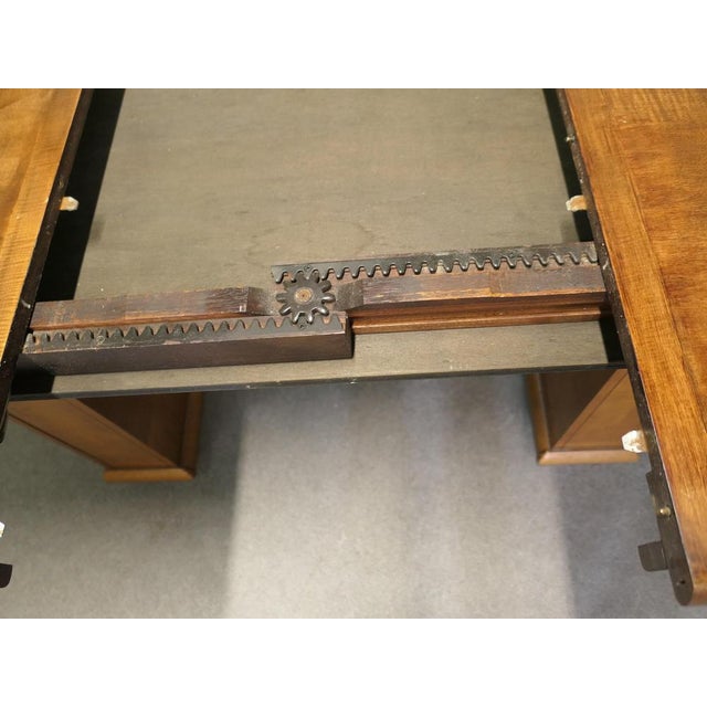 1960s Mid-Century Art Deco Style Burr Walnut Dining Table, 1960 For Sale - Image 5 of 9