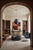 Vintage Italian Murano Glass Chandelier in Vistosi Style | 24 Alabaster Blue Discs For Sale In Los Angeles - Image 6 of 6