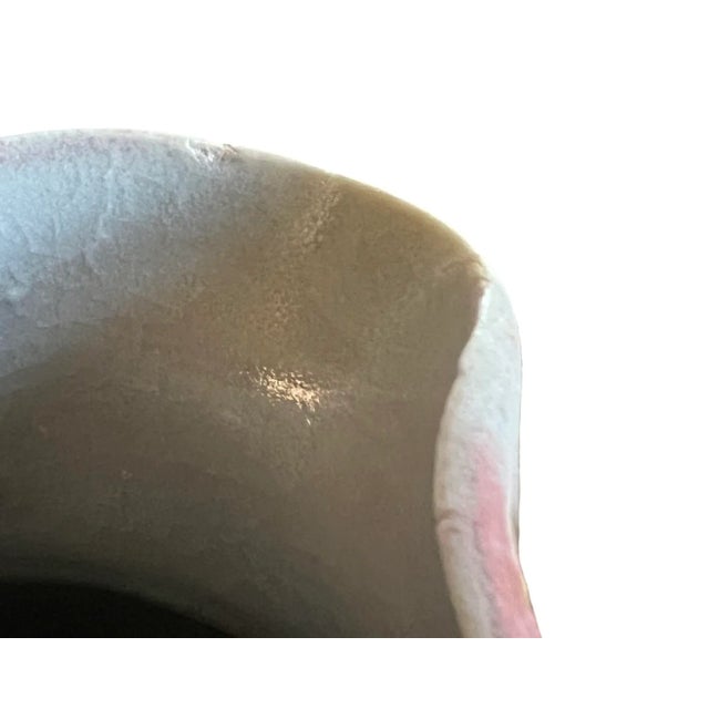 Mid Century Modern Pitcher Carafe Vintage Ceramic Large Studio Pottery Drip Glaze Stoneware For Sale - Image 11 of 12