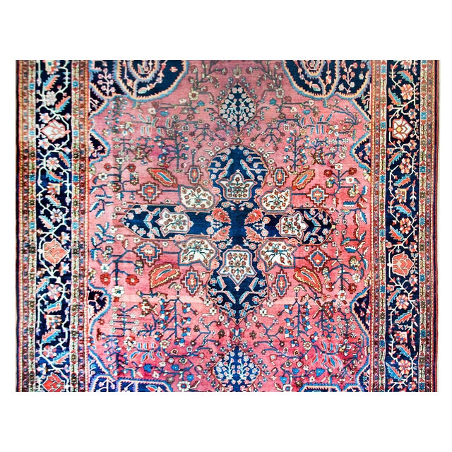 1900 - 1909 Early 20th Century Persian Sarouk Farahan Rug For Sale - Image 5 of 13