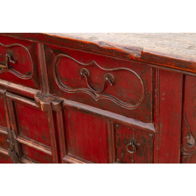 Wood Early 20th Century Painted Butterfly Sideboard For Sale - Image 7 of 10