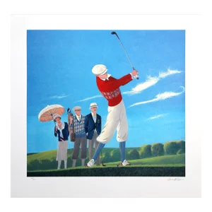 Golf, Chuck Wilkinson Lithograph, Signed and Numbered in Pencil
