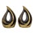 Pair of Ben Seibel for Jenfred-Ware Brass "Flame" Bookends (c.1950) For Sale
