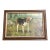 1950’s Original Large Dog Painting of Foxhound Baying Wood-Lined Field Signed Original Frame For Sale