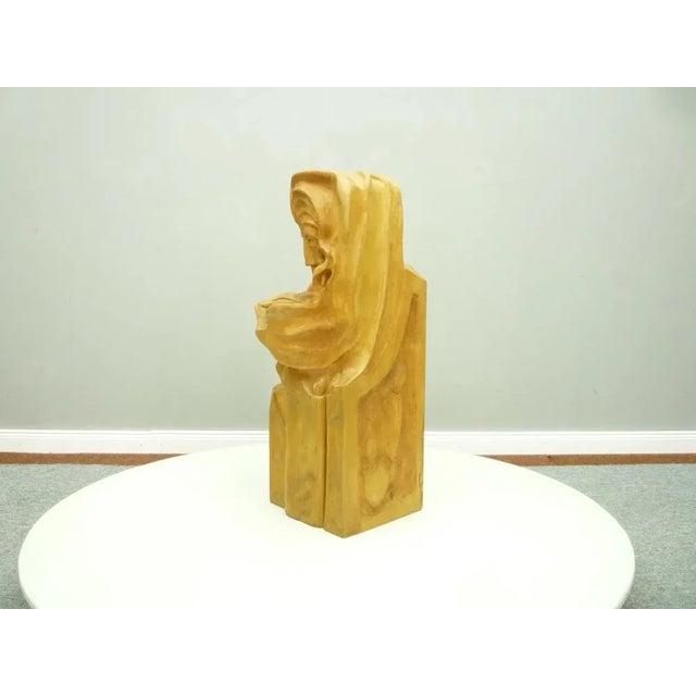 Rare and beautiful anthroposophical sculpture made of basswood. Manufactured in the 40s. Artist unknown. Authentic and...