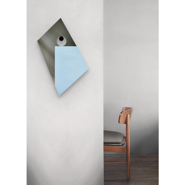 Abstract Contemporary Abstract Stainless Steel, Plexiglas, Wood, Paint "Plinth 12" by Tom Henderson For Sale - Image 3 of 9