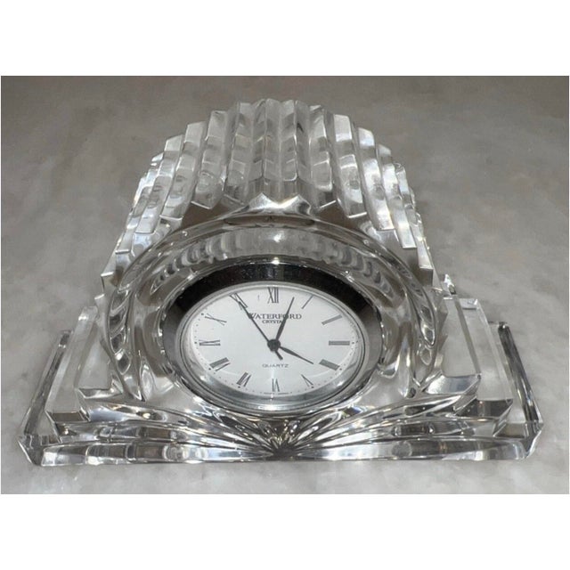 Traditional Waterford Crystal Desk Clock or Small Mantel Clock For Sale - Image 3 of 4